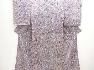 草花模様小紋着物(重ね衿付き)